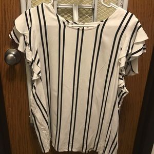 Black/White Striped Blouse